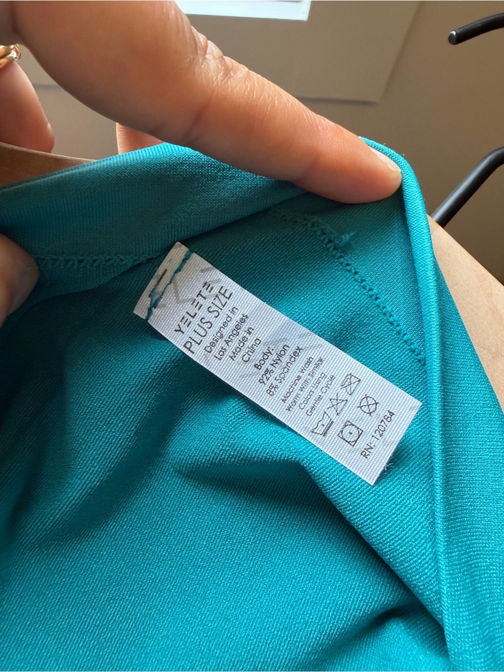 Yelete Plus size Teal V-Neck Tank Top NEW WITH TAG. - Picture 2 of 6